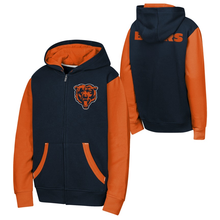 Youth Chicago Bears Stadium 2.0 Full Zip Fleece Hoodie