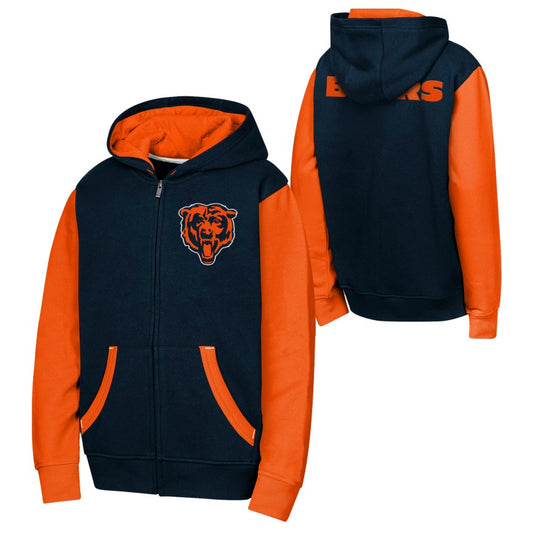 Youth Chicago Bears Stadium 2.0 Full Zip Fleece Hoodie