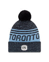 Youth Toronto Argonauts New Era Sideline Cuffed Knit Hat with Pom - Navy - Pro League Sports Collectibles Inc.
