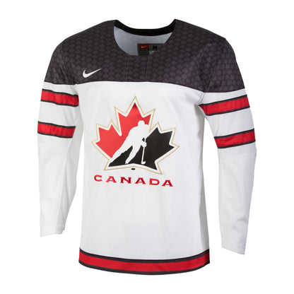 Team Canada Olympic 2019 Nike Replica World Junior Jersey - Home White