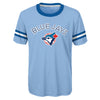 Youth 2024 Toronto Blue Jays Bo Bichette #11 Dri-Fit Powder Blue Horizon Name & Number Shirt