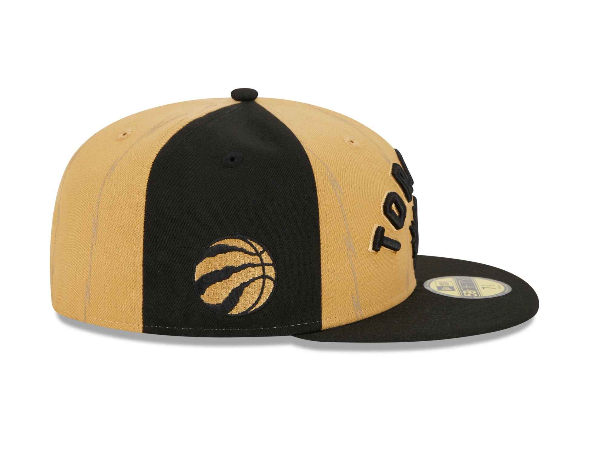 Toronto Raptors New Era City Edition 23/24 59FIFTY Fitted Hat - Tan/Black - Pro League Sports Collectibles Inc.