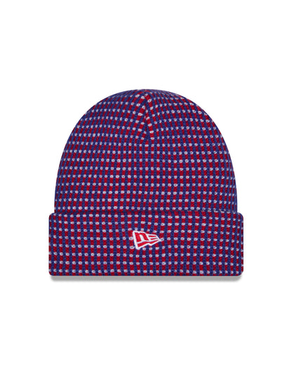 Buffalo Bills 2026 New Era NFL Sideline Cold Weather Cuff Knit Toque - Royal Blue / Red