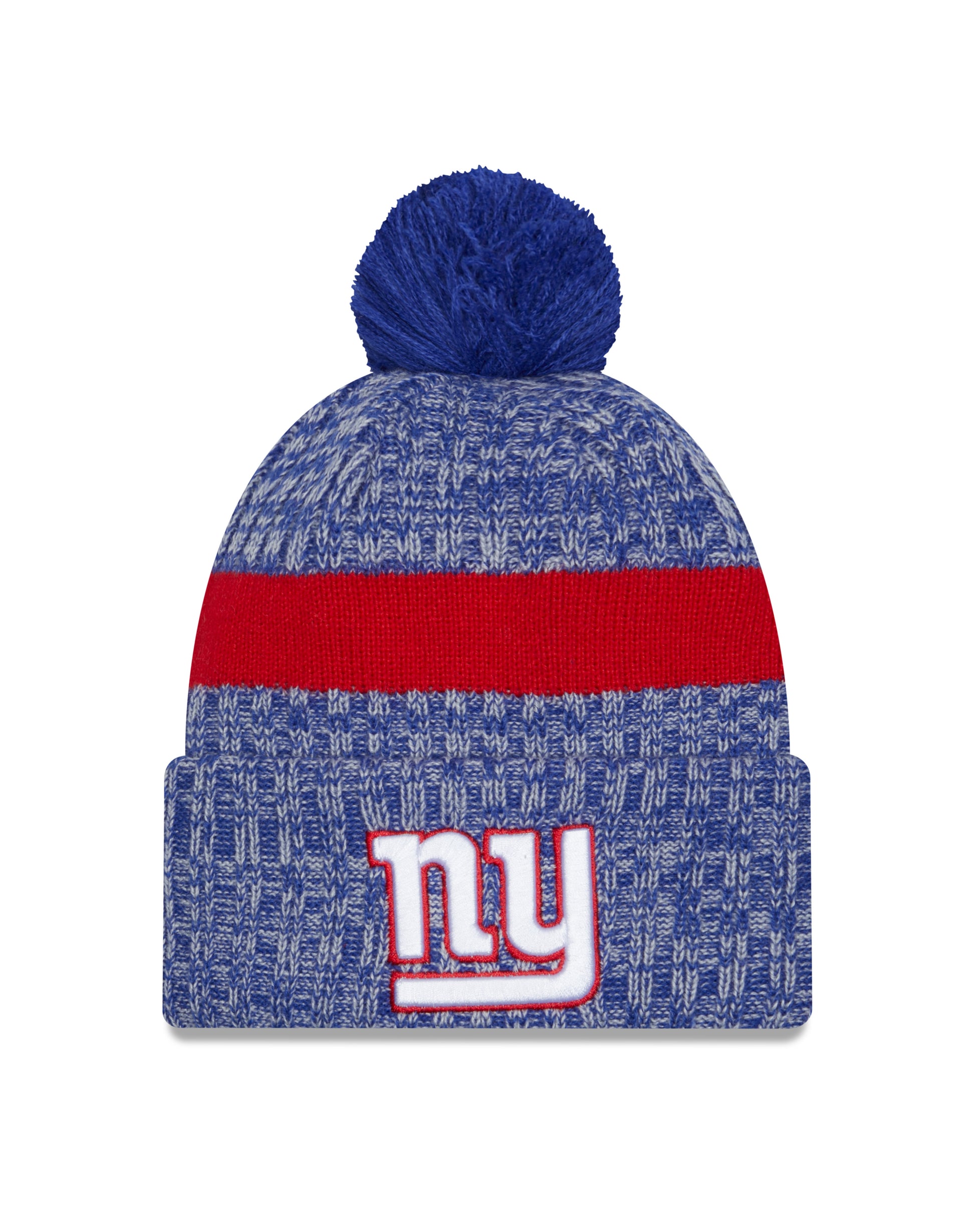 New York Giants New Era 2023 Sideline - Sport Cuffed Pom Knit Hat - Blue - Pro League Sports Collectibles Inc.