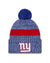New York Giants New Era 2023 Sideline - Sport Cuffed Pom Knit Hat - Blue