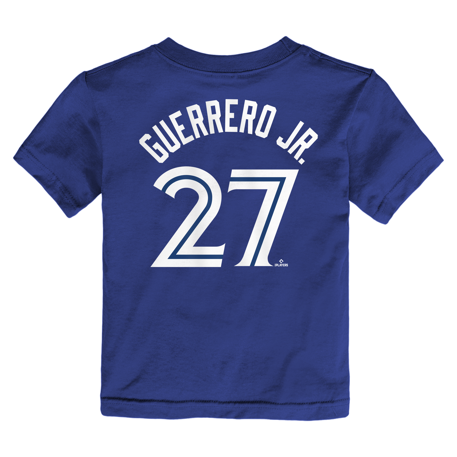 Toddler Toronto Blue Jays Guerrero Jr. #27 Nike Royal Blue Name & Number T-Shirt - Pro League Sports Collectibles Inc.