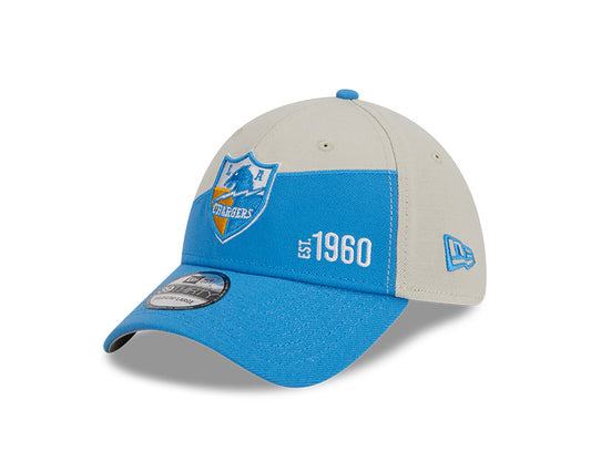 Los Angeles Chargers New Era 2023 Historic Sideline 39THIRTY Flex Hat - Cream/Blue - Pro League Sports Collectibles Inc.