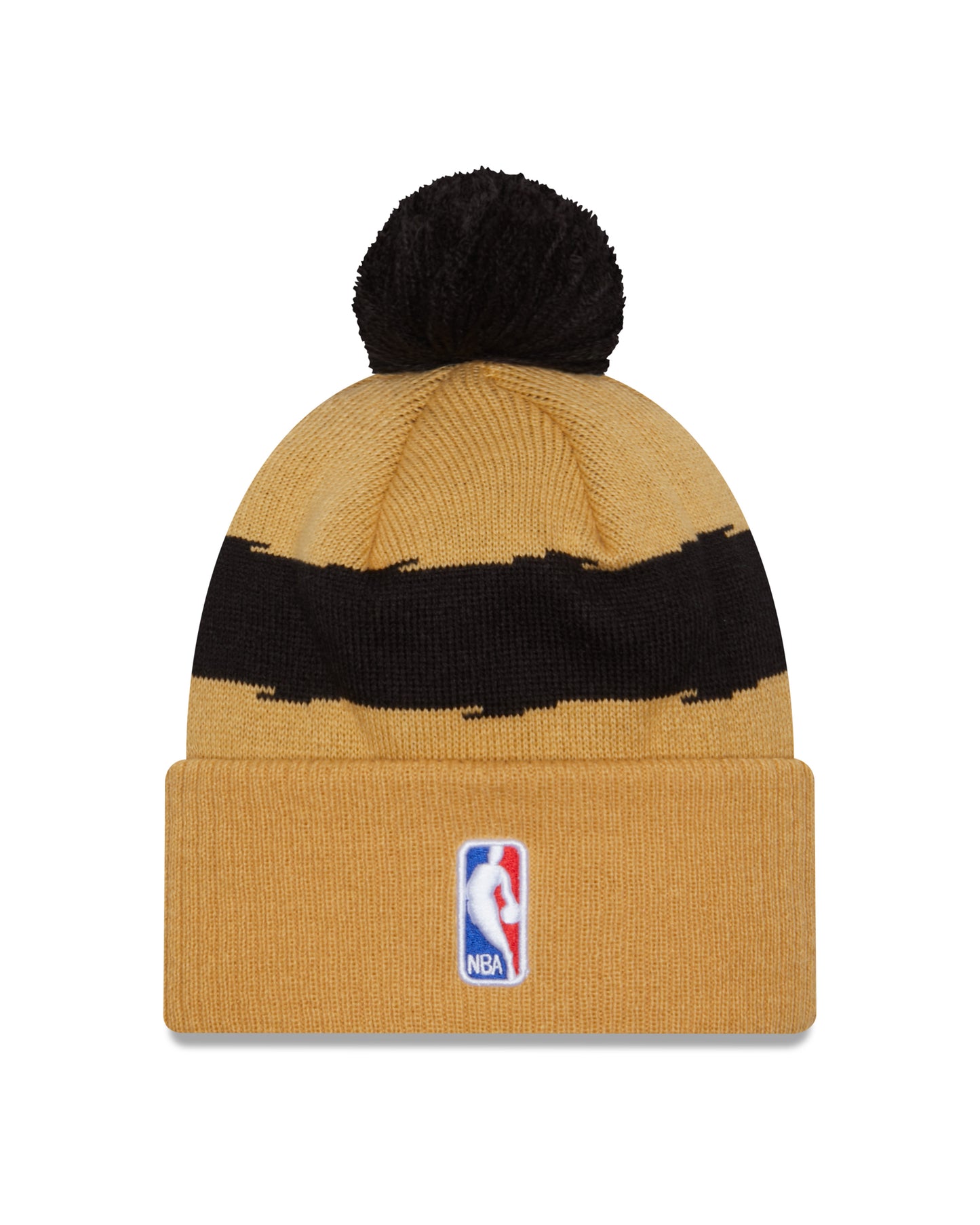 Toronto Raptors New Era City Edition 2023-24 Pom Knit Toque - Tan/Black - Pro League Sports Collectibles Inc.