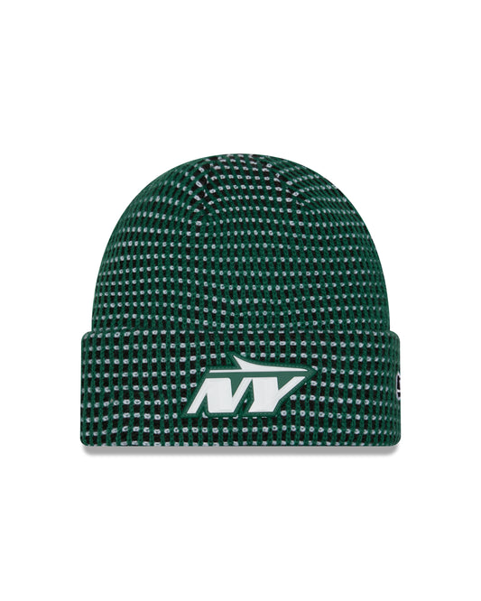 New York Jets 2026 New Era NFL Sideline Cold Weather Cuff Knit Toque - Green