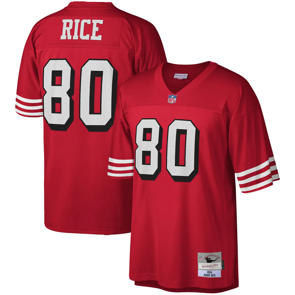 Jerry Rice #80 San Francisco 49ers 1994 Mitchell & Ness Retired Legacy Jersey - Scarlet