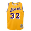 Youth Magic Johnson #32 Los Angeles Lakers Mitchell and Ness 1984-85 Hardwood Classic Swingman Jersey - Gold