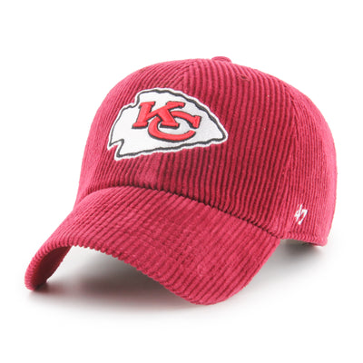 Kansas City Chiefs THICK CORD Clean Up '47 Brand Adjustable Hat - Red - Pro League Sports Collectibles Inc.