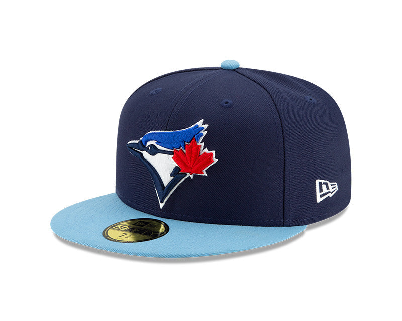 Toronto Blue Jays Alt 4 Official On-Field Postseason 2023 Playoffs New Era 59FIFTY Fitted Hat- Navy/Light Blue - Pro League Sports Collectibles Inc.