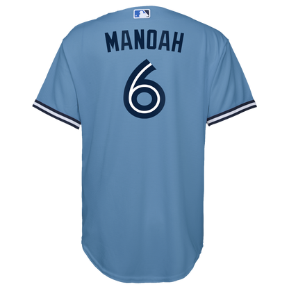 Youth Toronto Blue Jays Alex Manoah #6 Nike Powder Blue Horizon Alternate Replica Team Jersey - Pro League Sports Collectibles Inc.