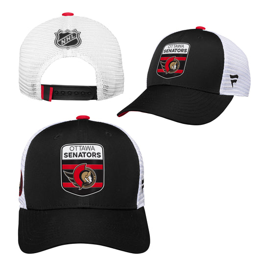 Youth Ottawa Senators Fanatics Branded 2023 NHL Draft On Stage Trucker Adjustable Hat - Pro League Sports Collectibles Inc.