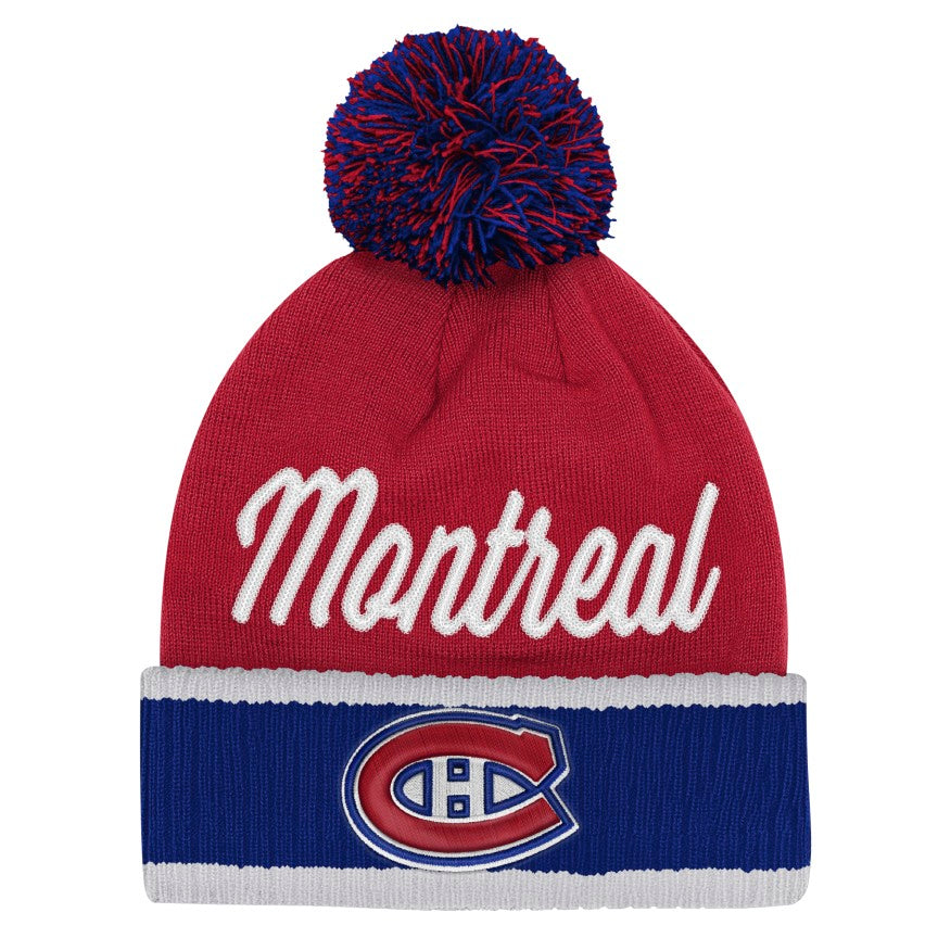 Youth Montreal Canadiens Fanatics Authentic Pro Cuffed Knit Hat - Red