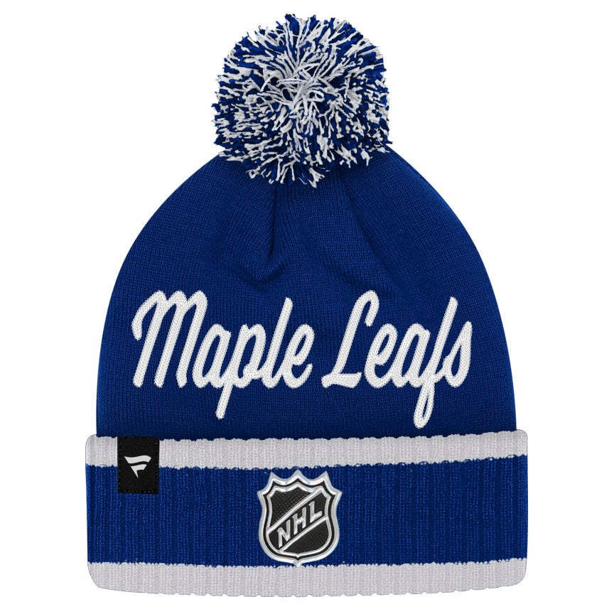 Youth Toronto Maple Leafs Fanatics Authentic Pro Cuffed Knit Hat - Blue