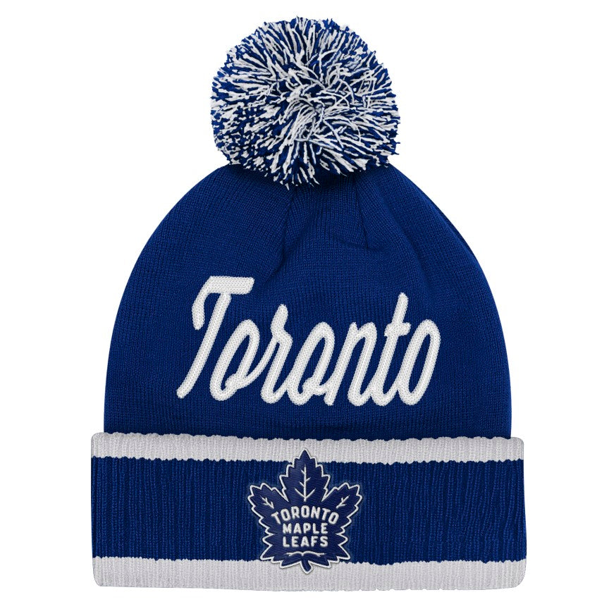 Youth Toronto Maple Leafs Fanatics Authentic Pro Cuffed Knit Hat - Blue