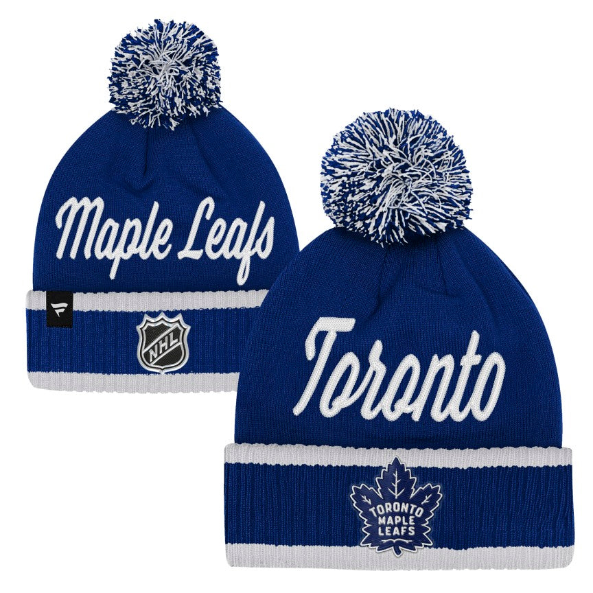 Youth Toronto Maple Leafs Fanatics Authentic Pro Cuffed Knit Hat - Blue