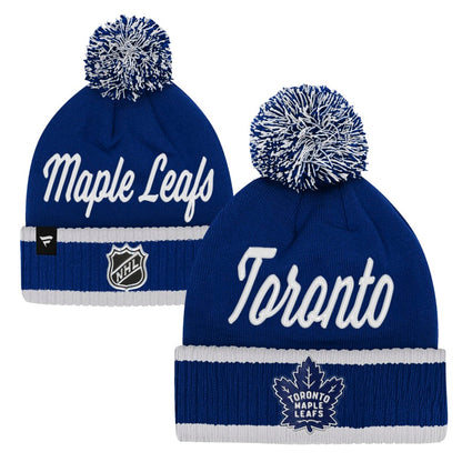 Youth Toronto Maple Leafs Fanatics Authentic Pro Cuffed Knit Hat - Blue