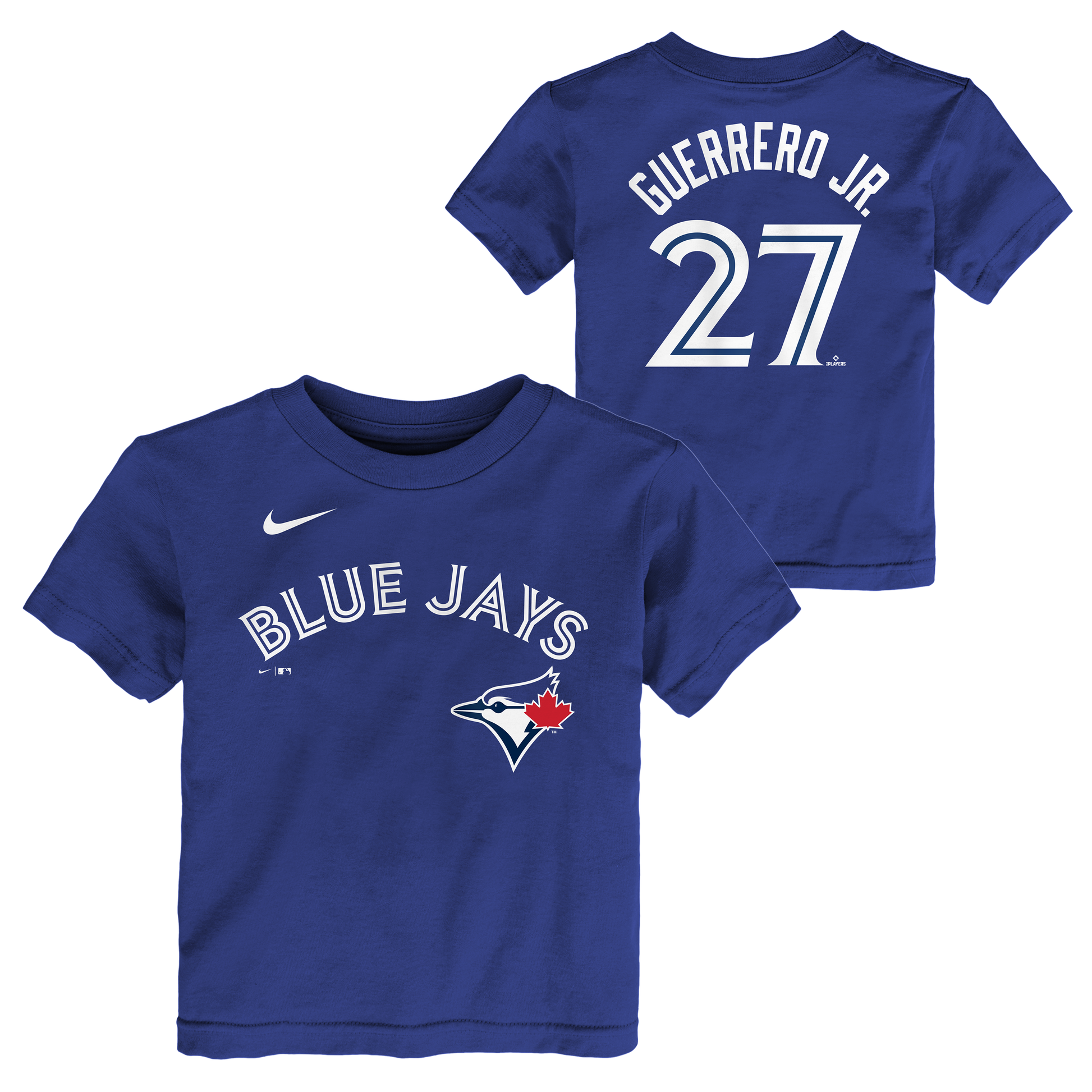 Toddler Toronto Blue Jays Guerrero Jr. #27 Nike Royal Blue Name & Number T-Shirt - Pro League Sports Collectibles Inc.