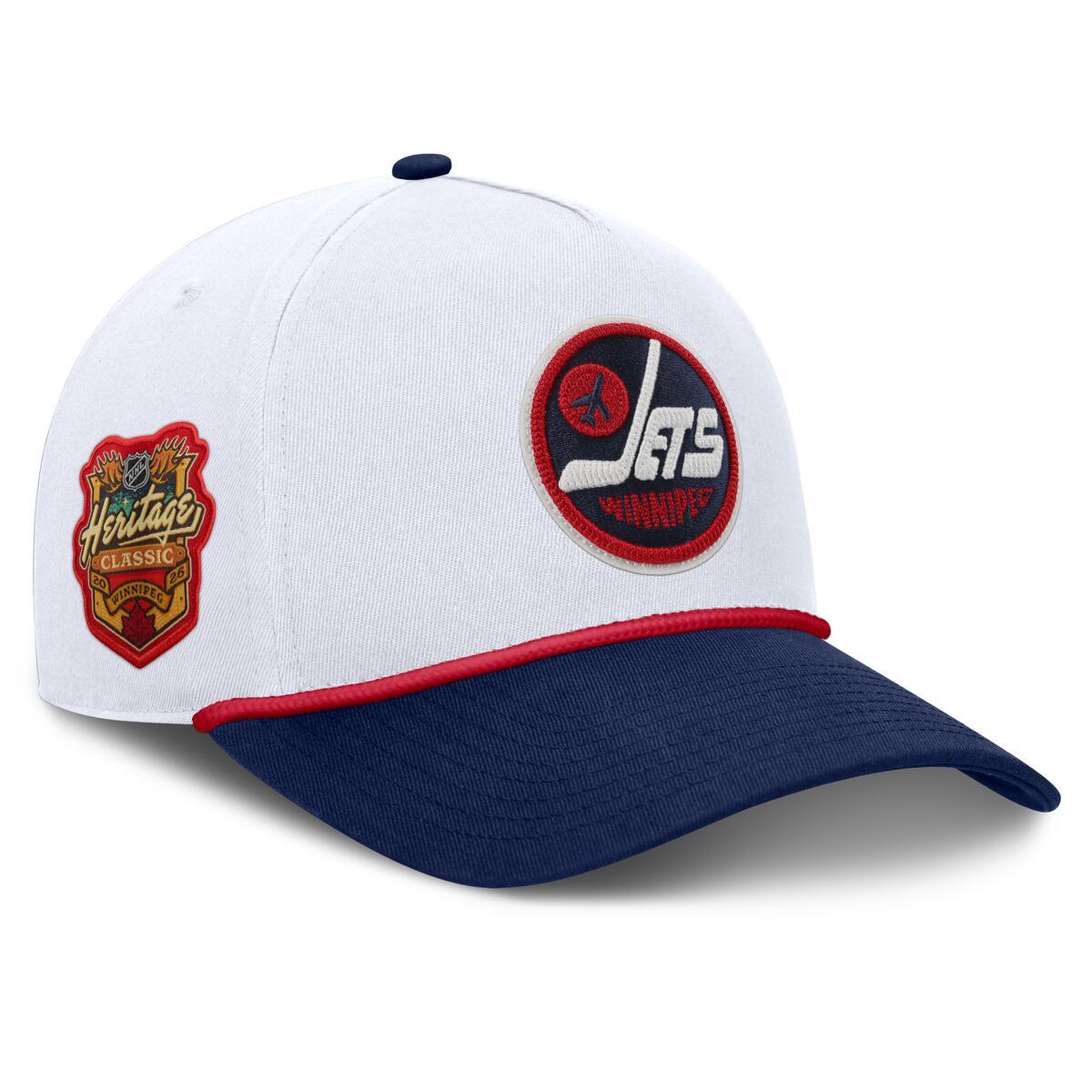 Winnipeg Jets Fanatics 2026 NHL Heritage Classic Authentic Pro A-Frame Adjustable Hat - White