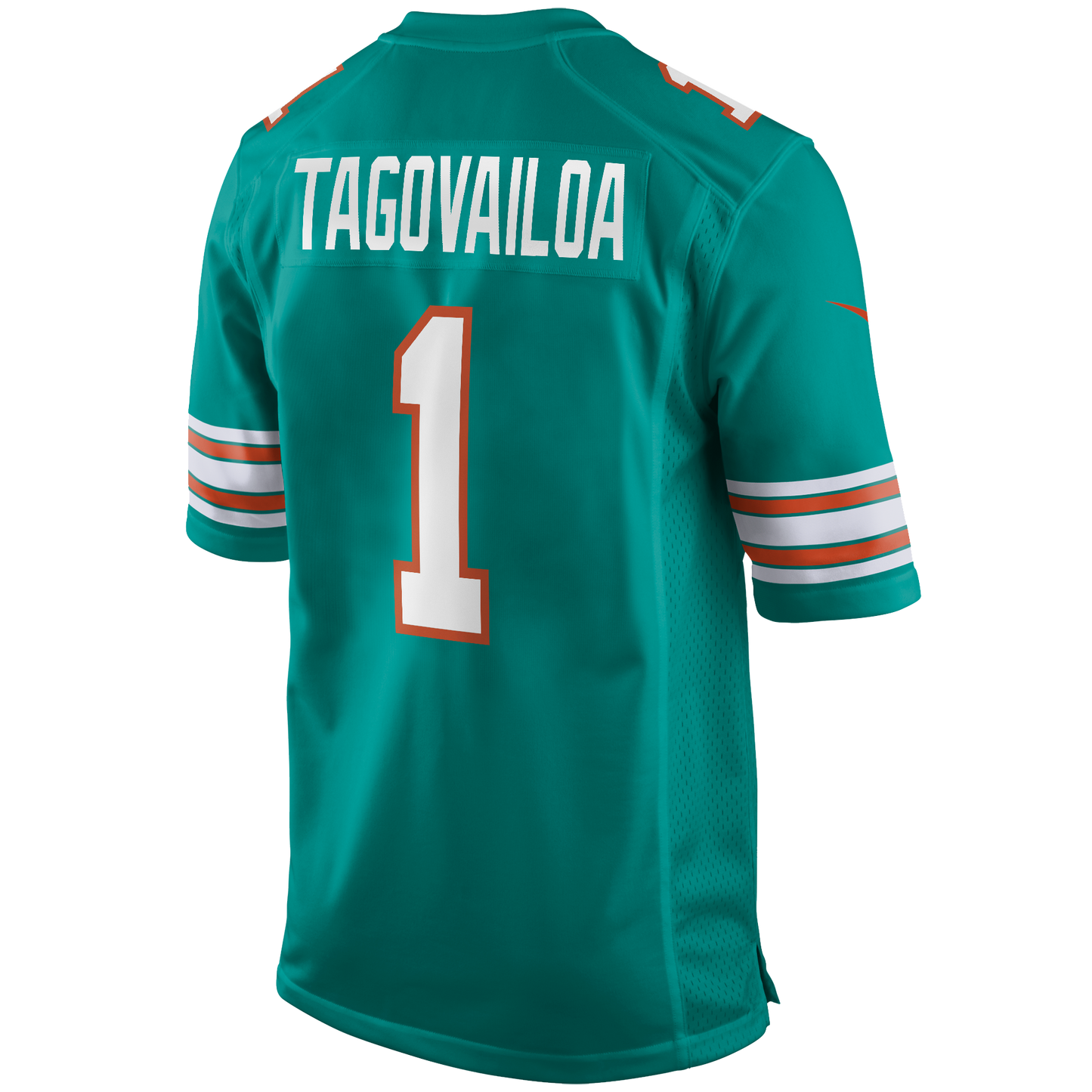 Tua Tagovailoa #1 Miami Dolphins Teal Nike Game Finished Jersey - Pro League Sports Collectibles Inc.