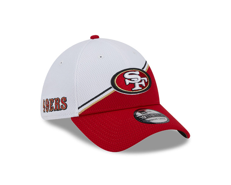 San Francisco 49ers New Era 2023 Sideline 39THIRTY Flex Hat - White/Red - Pro League Sports Collectibles Inc.