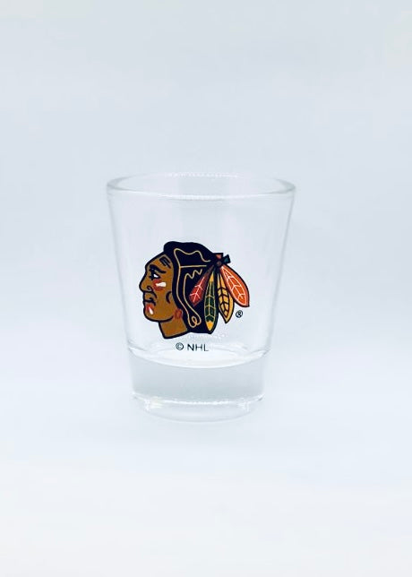 Chicago Blackhawks 2oz Shot Glass - Pro League Sports Collectibles Inc.