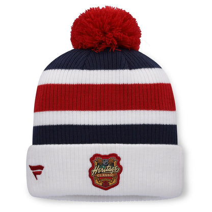 Winnipeg Jets NHL Fanatics Branded 2026 Heritage Classic Cuff Pom Knit Hat - White