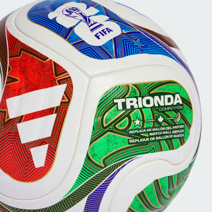 Adidas World Cup FIFA 2026 Trionda Soccer Competition Ball- White/Blue/Green/Red - Size 4