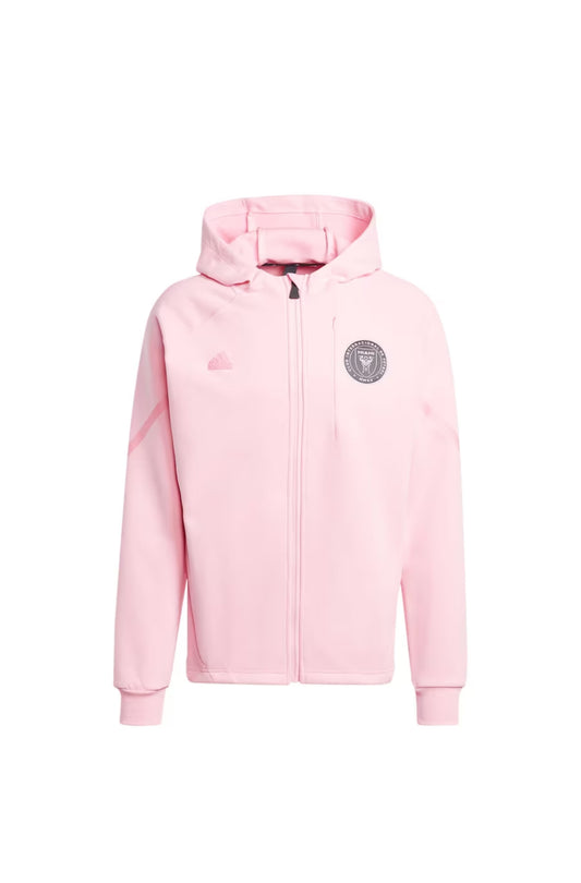 Inter Miami CF Adidas Pink 2024 Anthem Travel Full-Zip Jacket - Pro League Sports Collectibles Inc.