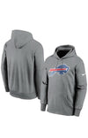 Buffalo Bills Nike Fan Gear Primary Logo Therma Performance Pullover Hoodie - Heathered Charcoal