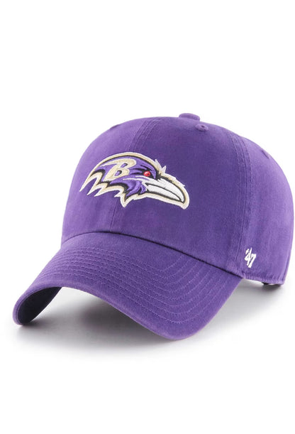 Baltimore Ravens Purple Clean Up '47 Brand Adjustable Hat - Pro League Sports Collectibles Inc.