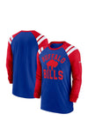 Buffalo Bills Nike Rewind Classic Arc Raglan Royal Long Sleeve T-Shirt