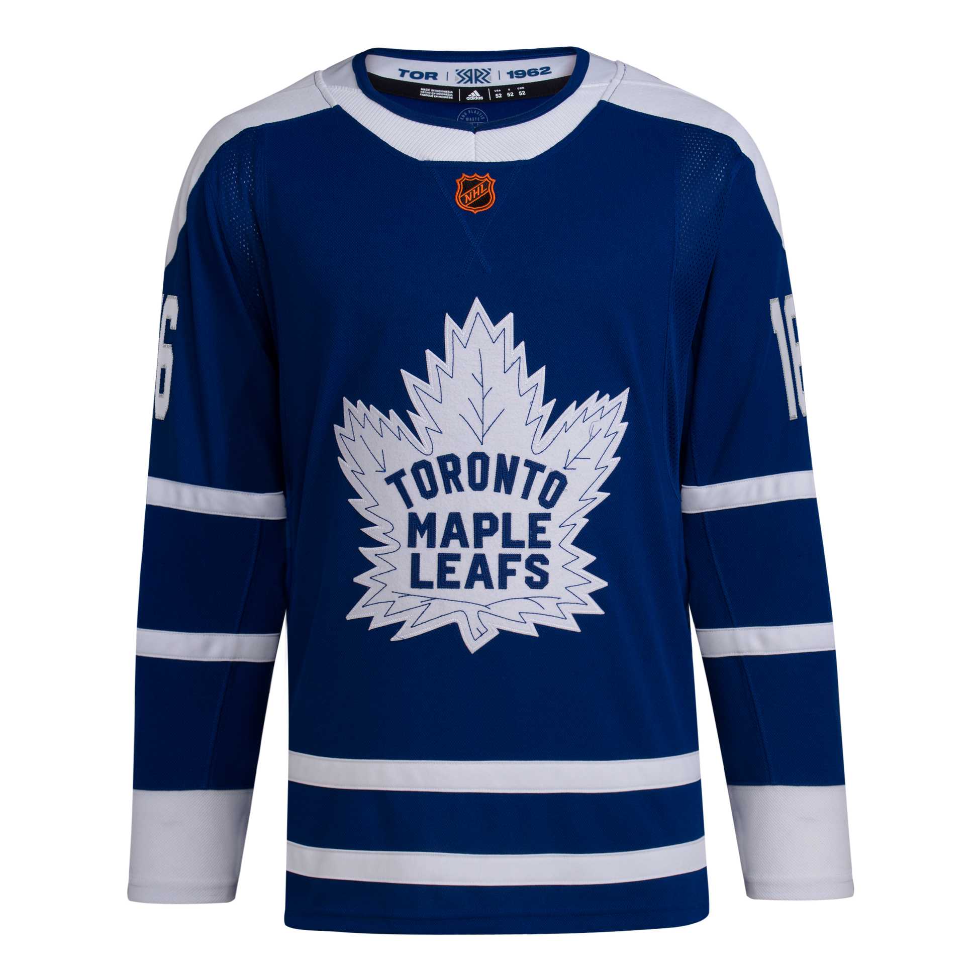 Toronto Maple Leafs Mitch Marner #16 Adidas Authentic Blue Retro Reverse 2.0 Wordmark Jersey - Pro League Sports Collectibles Inc.