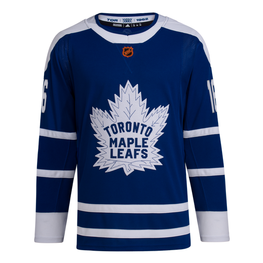 Toronto Maple Leafs Mitch Marner #16 Adidas Authentic Blue Retro Reverse 2.0 Wordmark Jersey - Pro League Sports Collectibles Inc.