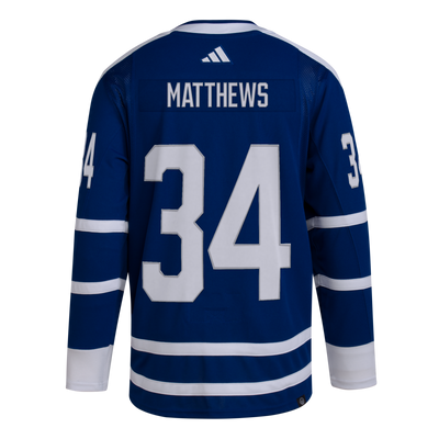 Toronto Maple Leafs Auston Matthews #34 Adidas Authentic Blue Retro Reverse 2.0 Wordmark Jersey - Pro League Sports Collectibles Inc.