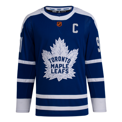 Toronto Maple Leafs John Tavares #91 Adidas Authentic Blue Retro Reverse 2.0 Wordmark Jersey - Pro League Sports Collectibles Inc.