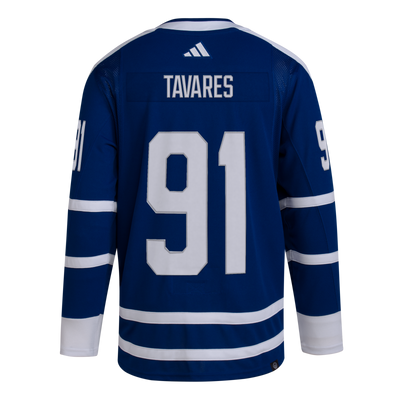 Toronto Maple Leafs John Tavares #91 Adidas Authentic Blue Retro Reverse 2.0 Wordmark Jersey - Pro League Sports Collectibles Inc.