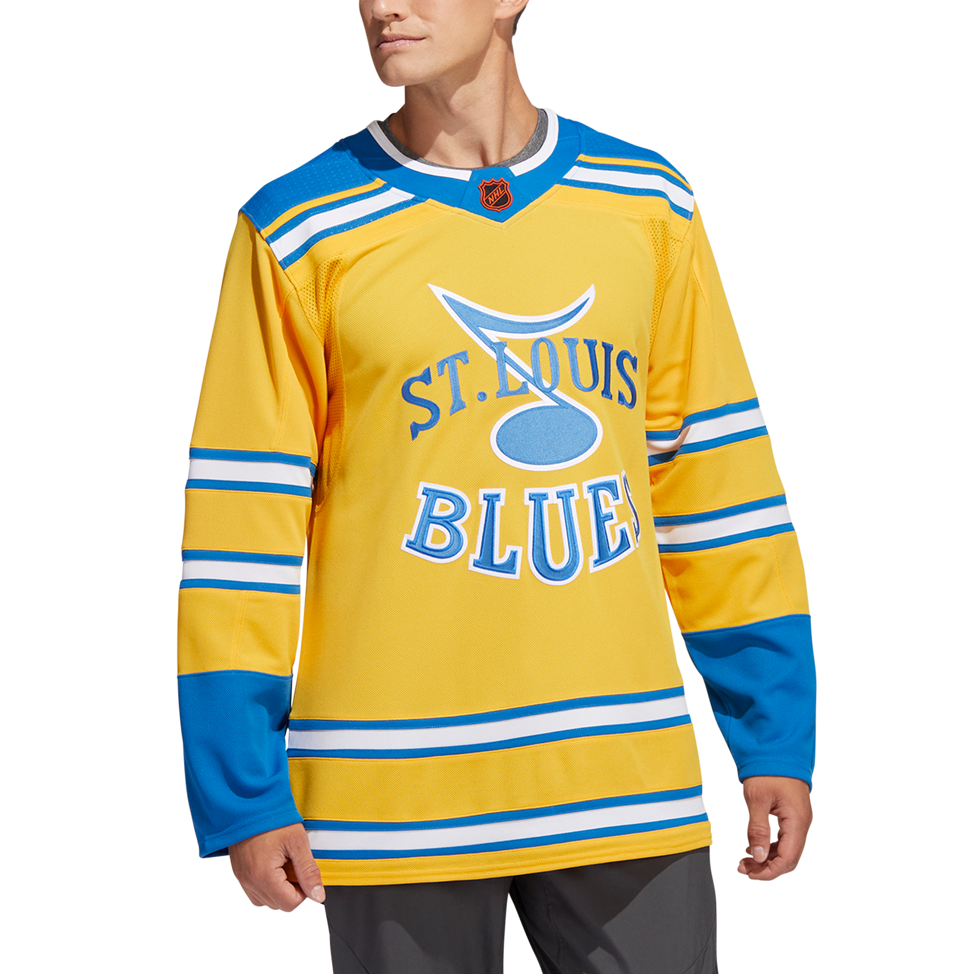 St. Louis Blues Adidas Retro Reverse 2.0 Prime Green Authentic Jersey - Yellow - Pro League Sports Collectibles Inc.