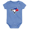 Infant Toronto Blue Jays Fan Romper Onesie 3 Pack Set