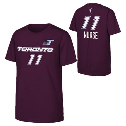 Youth Kia Nurse #11 WNBA Toronto Tempo Name & Number T-Shirt