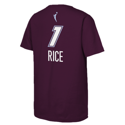 Youth Kiki Rice #1 WNBA Toronto Tempo Name & Number T-Shirt