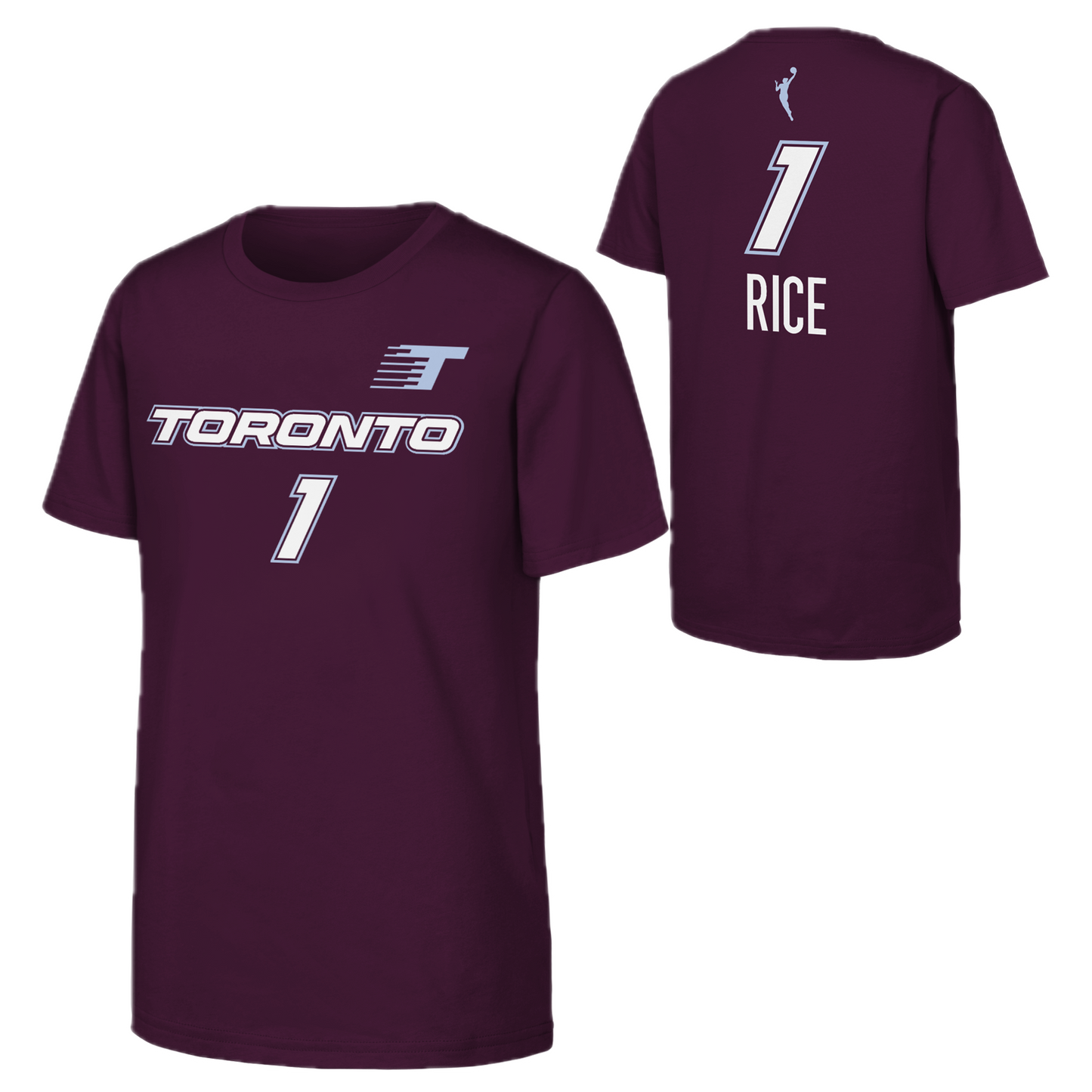 Youth Kiki Rice #1 WNBA Toronto Tempo Name & Number T-Shirt