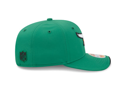 Philadelphia Eagles Historic New Era 9SEVENTY 2026 Sideline Adjustable Hat - Kelly Green