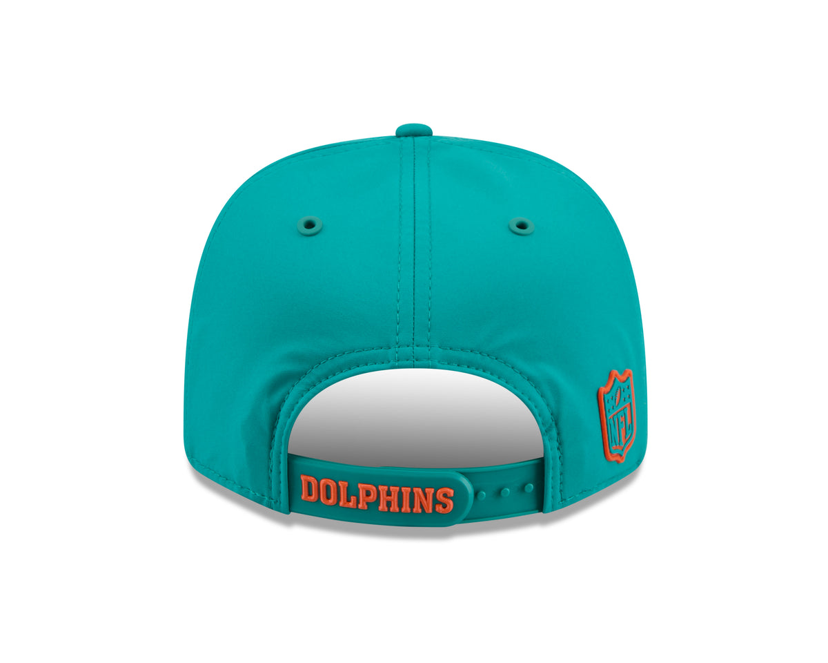Miami Dolphins Historic New Era 9SEVENTY 2026 Sideline Adjustable Hat - Teal