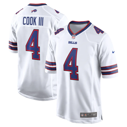 James Cook III #4 Buffalo Bills Nike Game Finished Player Jersey - White