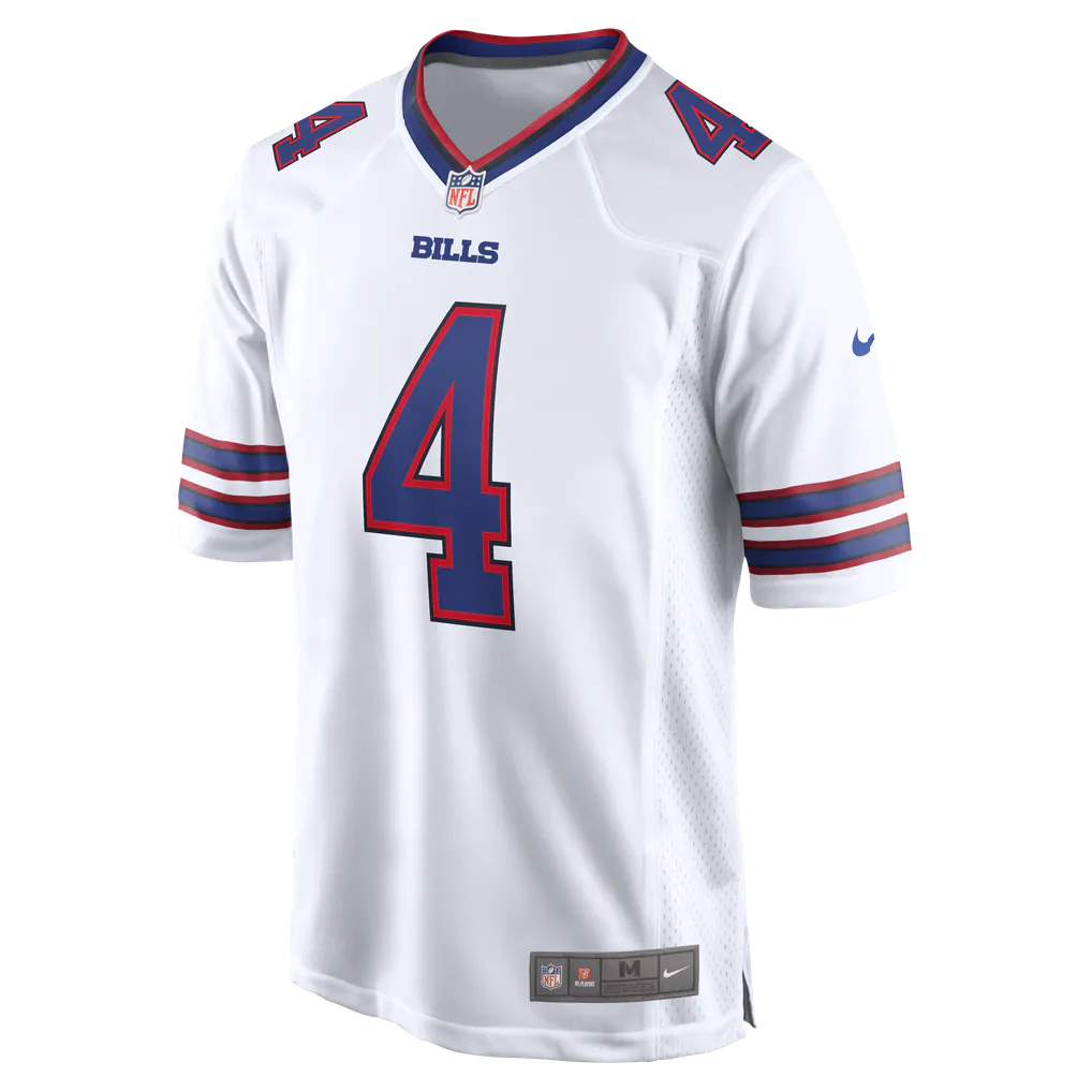James Cook III #4 Buffalo Bills Nike Game Finished Player Jersey - White
