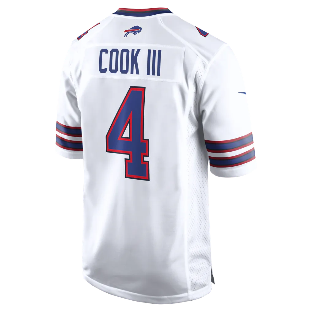 James Cook III #4 Buffalo Bills Nike Game Finished Player Jersey - White